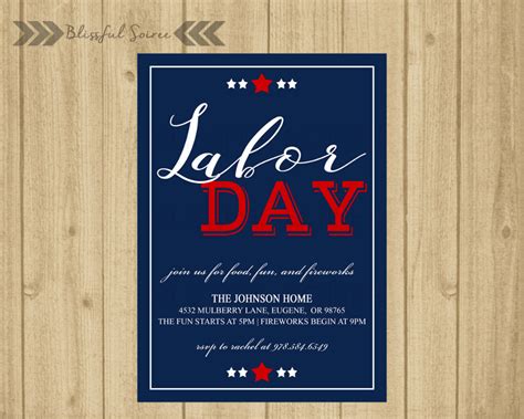 Labor Day Invitation Template